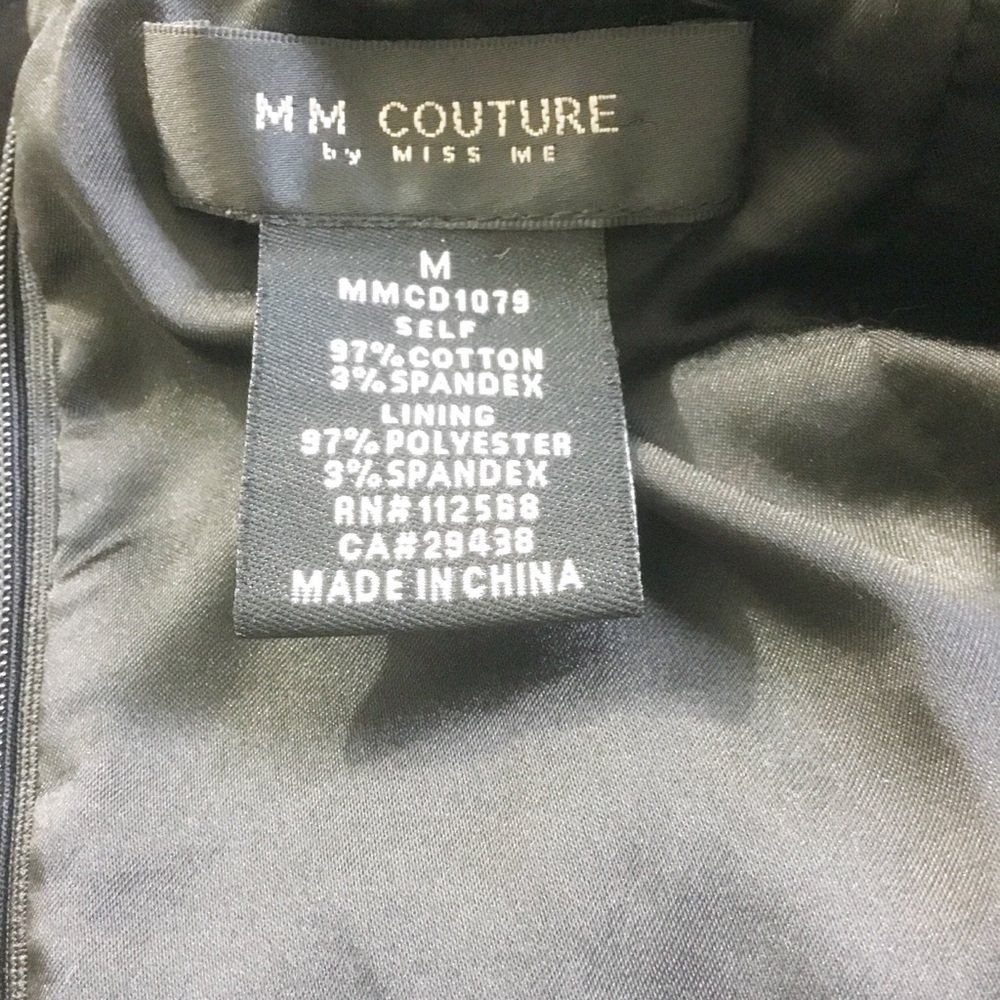 MM Couture By Miss Me Layered Black Bow Dress - Picture 6 of 6